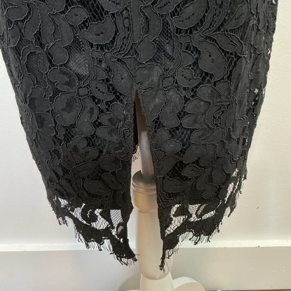 Eliza J Black Lace High Neck Sheath Midi Dress Size 4 - Picture 12 of 16